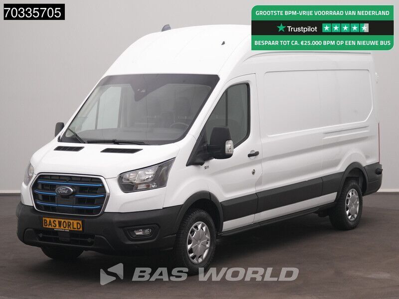 Ford e-Transit 184pk Elektrisch 68kWh 317KM WLTP SOH 96% L3H3 Hoog Dak AC/Climate Navi Carplay 360 Camera Cruise Electric High Roof Hohes Dach A/C Cruise control