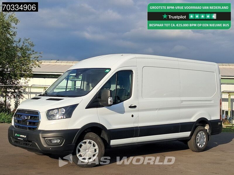 Ford e-Transit 184pk Elektro 68kWh 317km WLTP L3H2 Klima Navi Kamera CarPlay Tempomat Parkensensoren L3 A/C Cruise control
